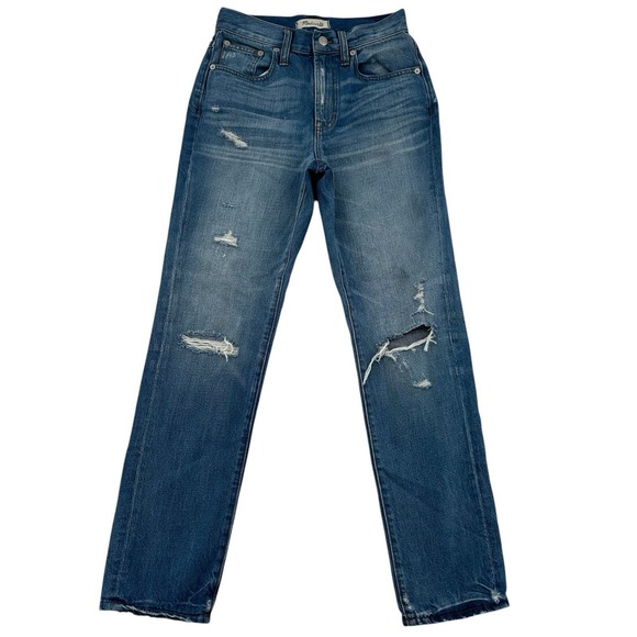 Madewell Women 24 The Perfect Vintage Jeans Distressed Designer Stretch Casual - Picture 2 of 9